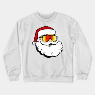 Santa Claus wearing cool skiing sunglasses Crewneck Sweatshirt